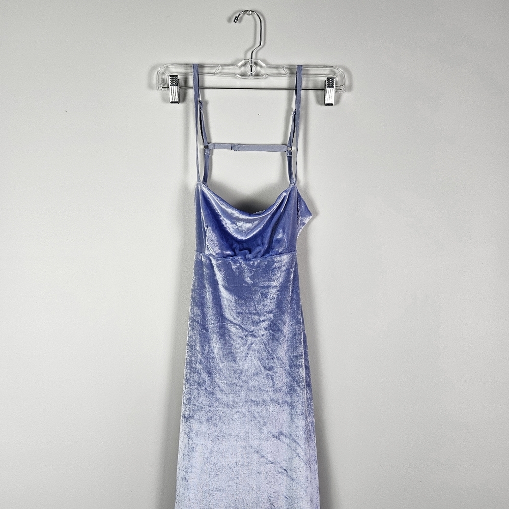 Free People Karlie Velvet Maxi Dress In Blue Opal - Picture 5 of 8